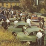 16kalenderbillede aug-2 1960-Vor dem Kloster Eberbach